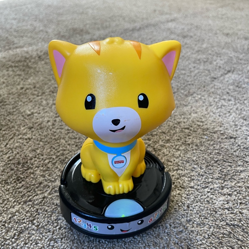 Fisher price cat on roomba